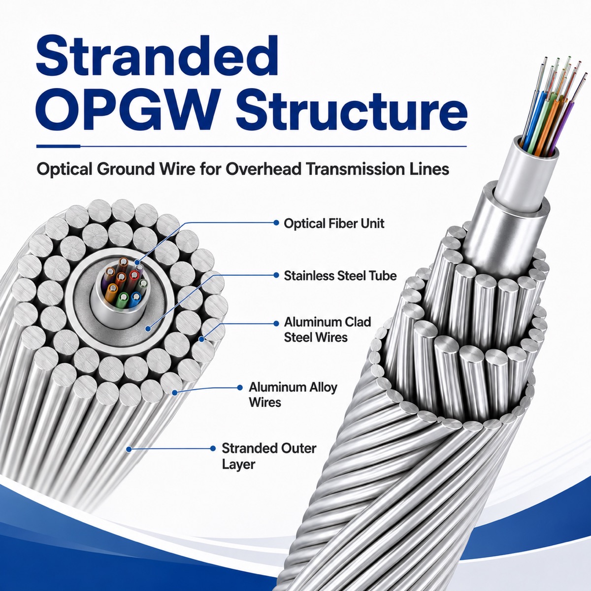 Stranded OPGW صورة المنتج ومرجع التركيب 2
